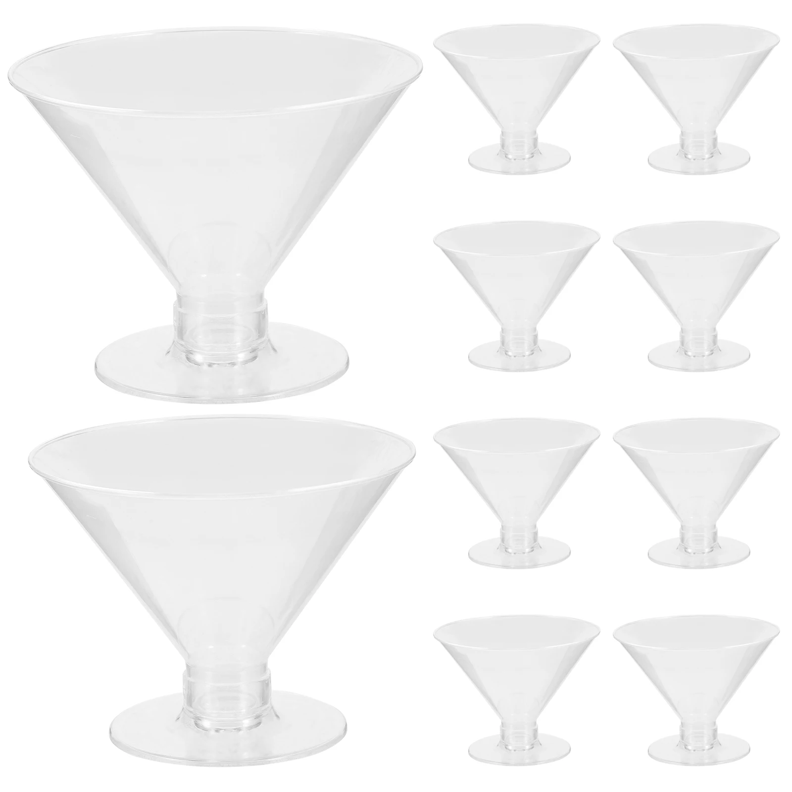 

20 Pcs Mini Martini Cups Clear Plastic 150ML Transparent Disposable Drink Dessert Party Supplies Banquet Bar Home