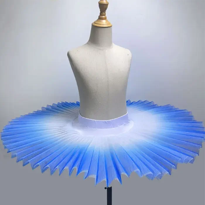 gradient-fluffy-tutu-skirt-for-children-and-adults-hard-tulle-ballet-half-skirt-cute-puffy-dance-practice-outfit-for-kids'-day