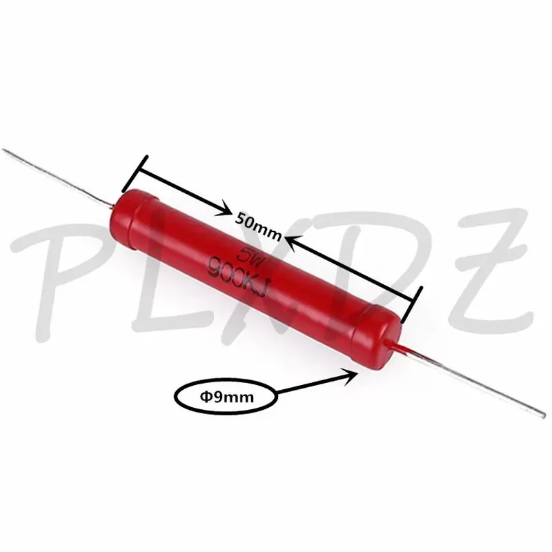 1PCS RI80 vitreous glaze Non-Inductive High Voltage Resistor 5W 1K 5K 10K 50K 100K 1M 2M 3M 5M 10M 20M 30M 50M 100M 500M 1G ohm