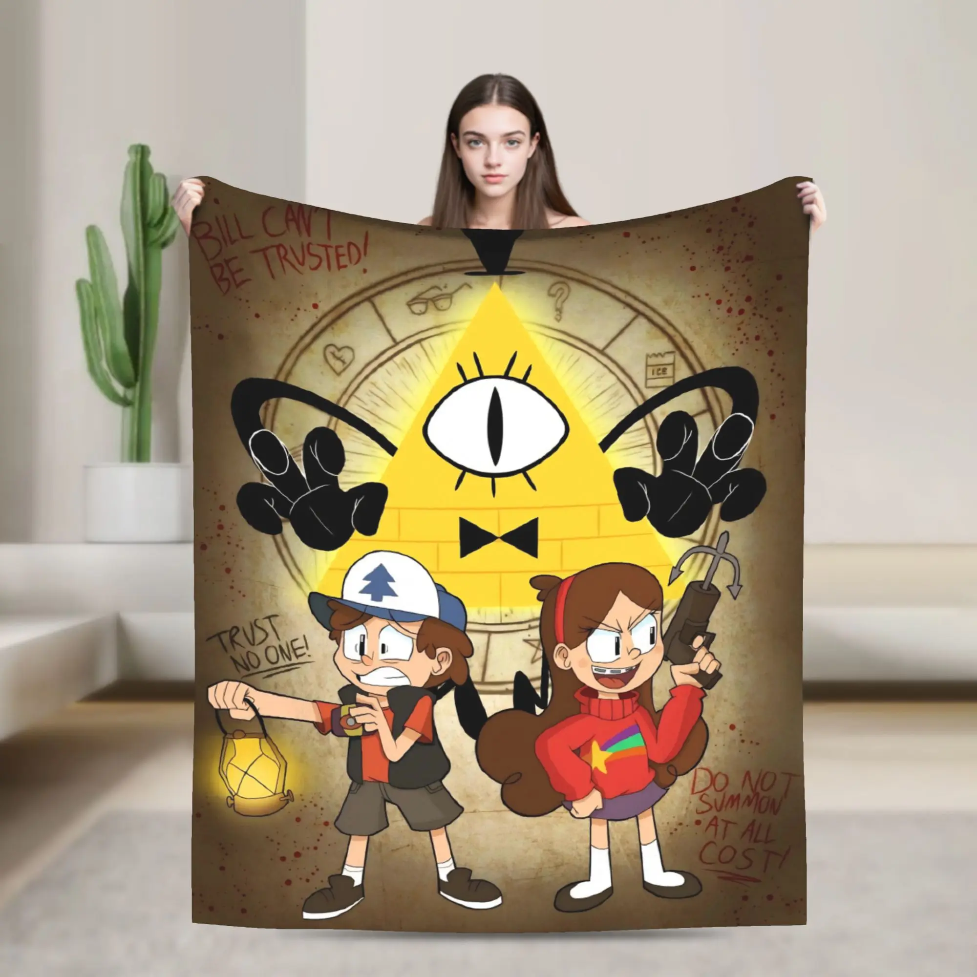G-Gravity Falls Accessories Blanket Super Soft Warm  Throw Blankets for Sofa 50x60 Inches Multi-size Bedspread