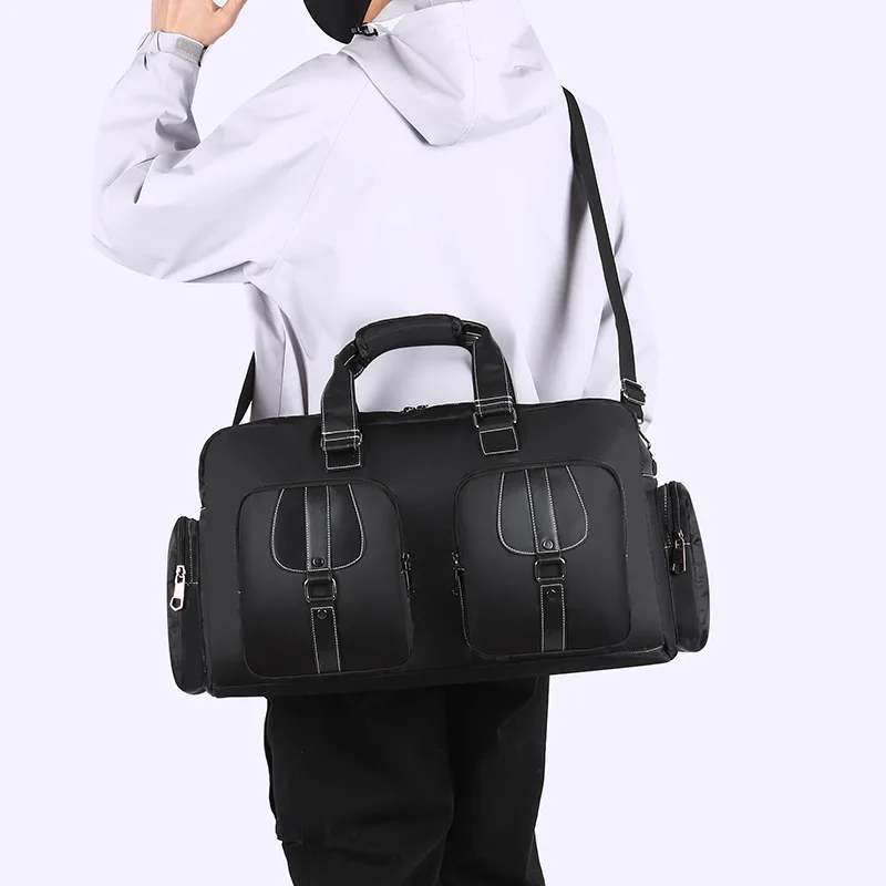 New Large Capacity Luggage Bag Business Travel Bag Men's Portable Crossbody Foldable Travel Bag Waterproof Fitness Crossbody Bag view 3