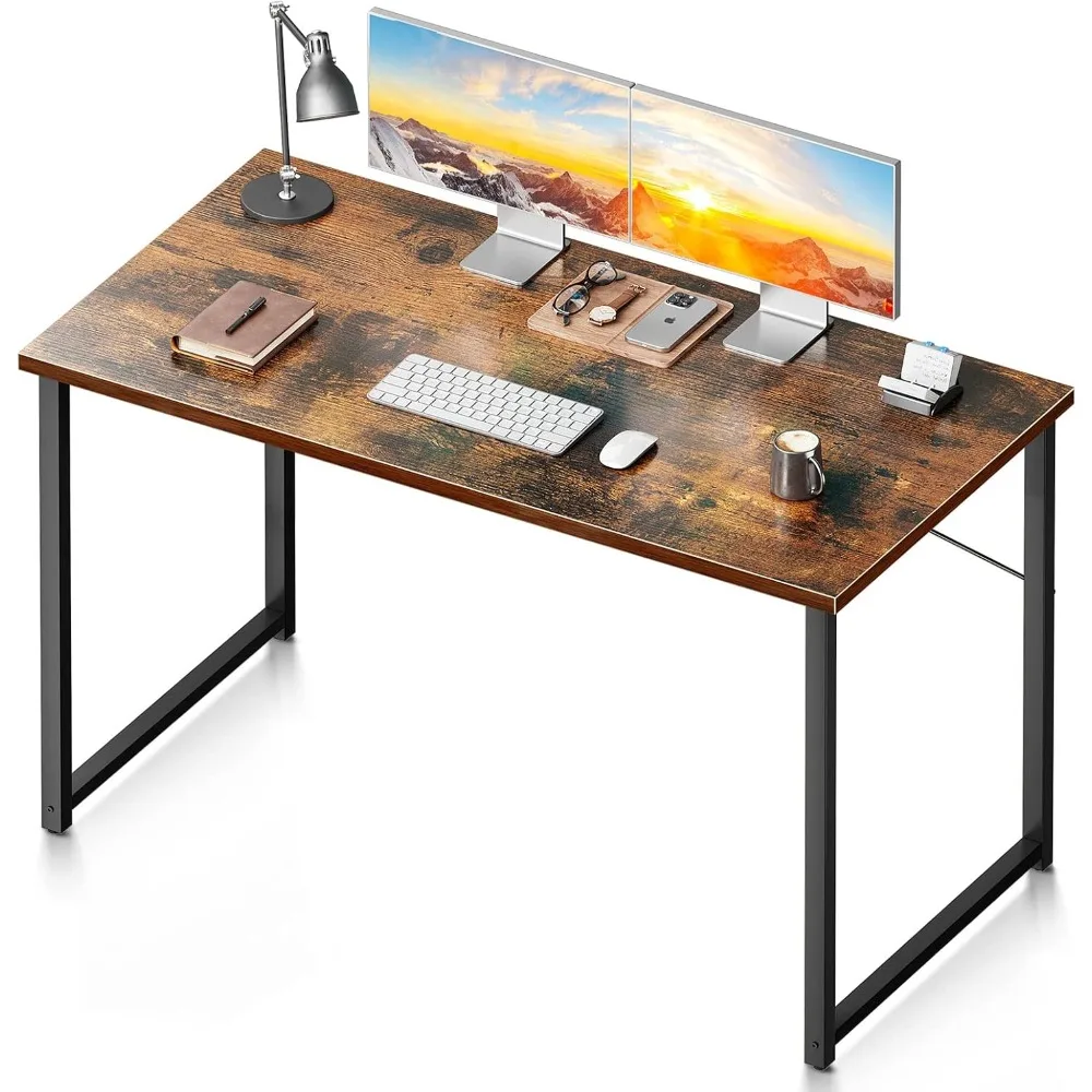 Coleshome 48 Inch Computer Desk, Modern Simple Style Desk for Home Office, Study Student Writing Desk, Vintage