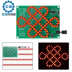 DIY Electronic LED Kit Chinese Knot Water Lamp Light Flashing Gift Component Soldering Project Practice For School Sutdent STEM