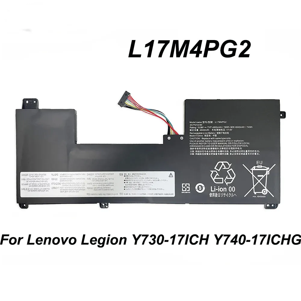 L17M4PG2 15.36V 76Wh Laptop Battery For Lenovo Legion Y730-17ICH Y740-17ICHG Y740-17IRH Y740-17IRHG Series