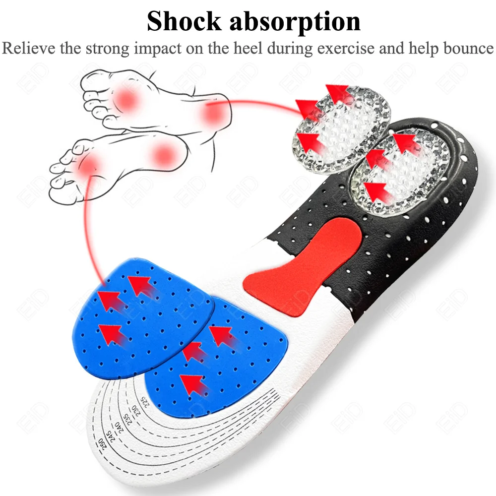 Orthopedic Insoles for Man Women Memory Foam Cushion Gel Insole Silicone Arch Support Pads Sport Shoe Pad Soft Running insoels