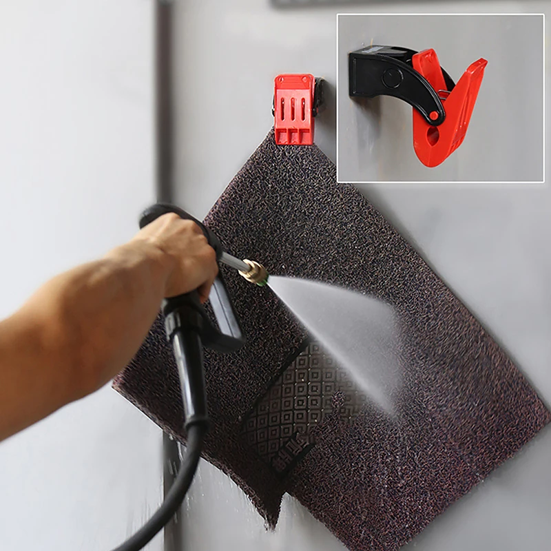 1Pc Car Cleaning Floor Mat Cleaning Hooks Carpet Wash Clamp Multifunctional Mat Clip Tools Auto Carpet Wash Clamp Accessories