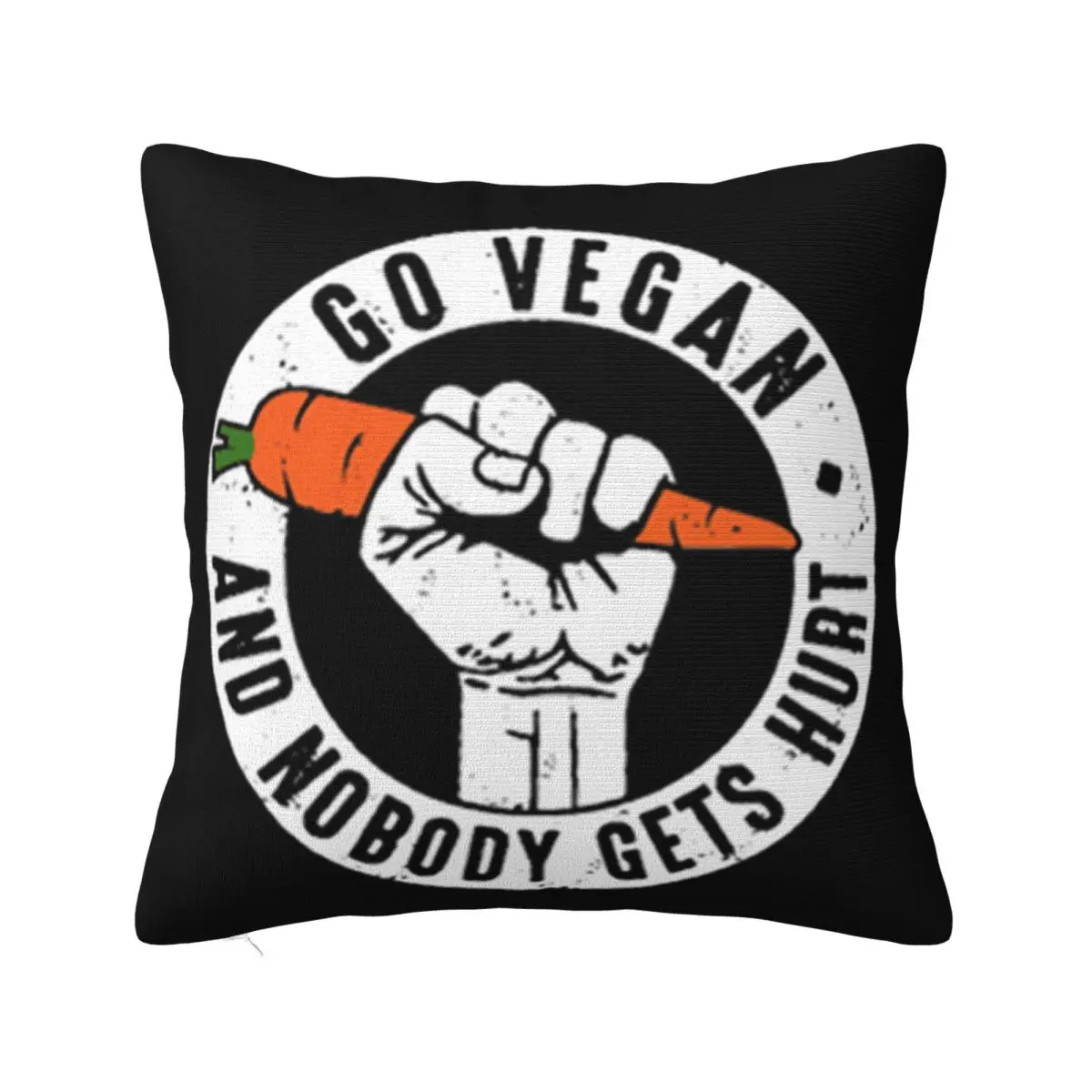 Go Vegan And Nobody Gets Hurt Western Style Fresh Design Pure Low Price Unisex Best Selling Punk Halloween Pillow Case