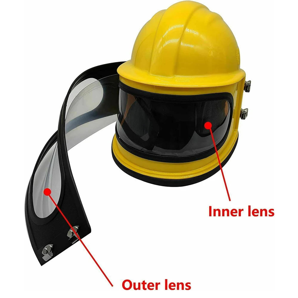 Replacement Sandblasting Helmet Safety Shields PVC Lens for Sandblaster Helmet TS-02B