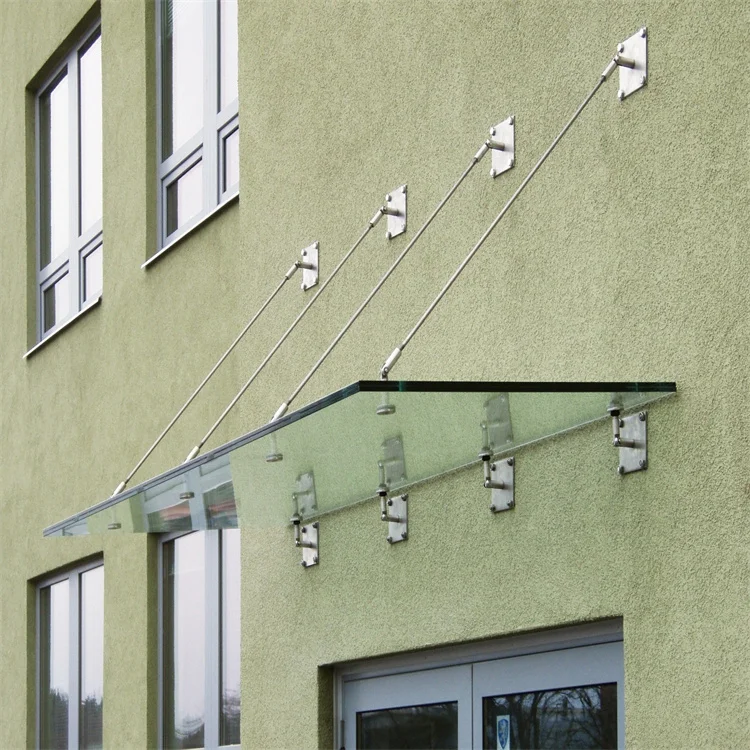 CBMmart Frosted Glass Awning Window Outdoor Window Awning Glass Tempered Laminated Glass Awning
