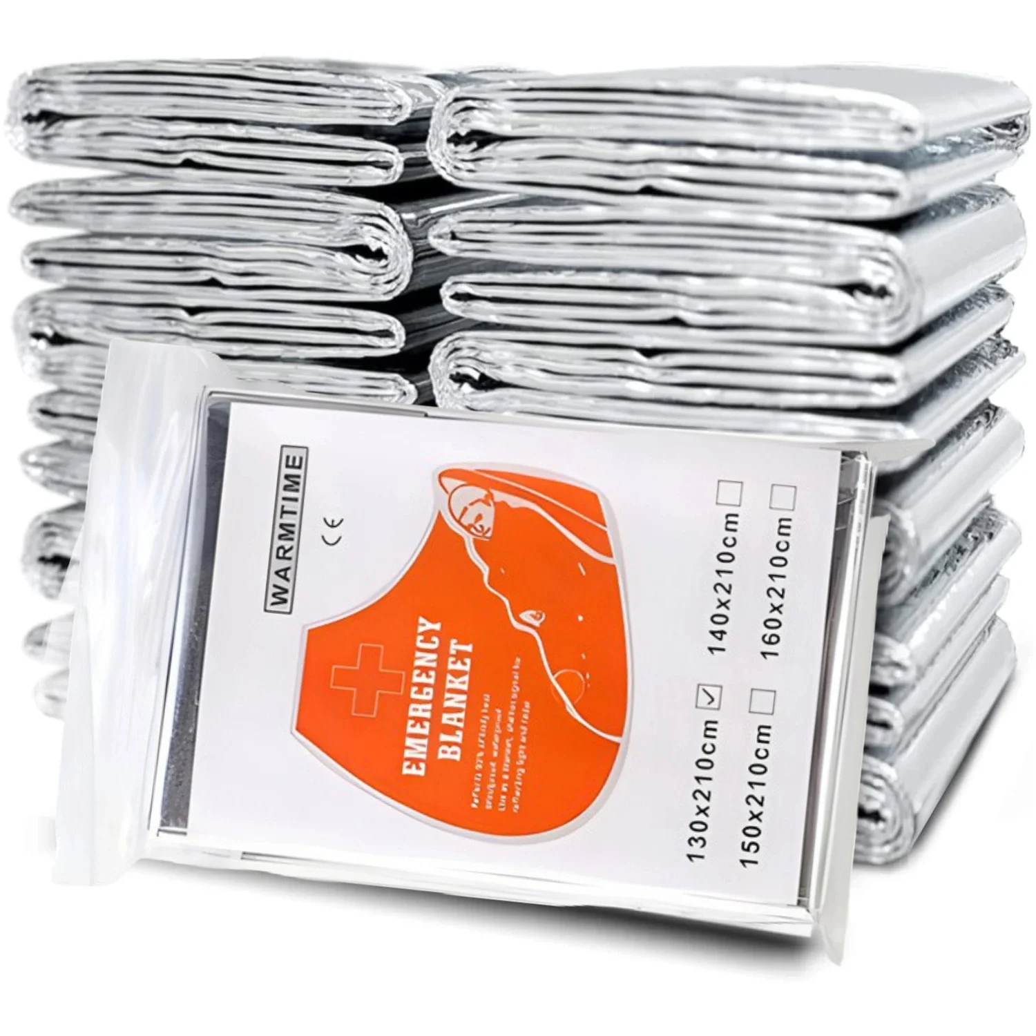 Cobertor térmico mylar de emergência, 4 unidades, cobertor espacial projetado para aquecedor corporal da NASA, primeiros socorros ao ar livre, acampamento, caminhadas, viagens