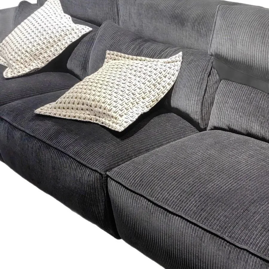 

Fabric sofa, tofu cubes down, simple flannel straight row