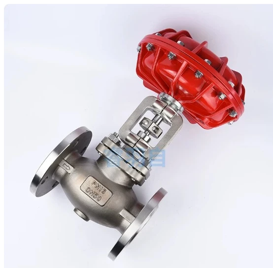 Pneumatic Diaphragm Shut-off Valve ZMAQ-16-2G, Stainless Steel Flange 2-Way Control Valve DN20-DN100