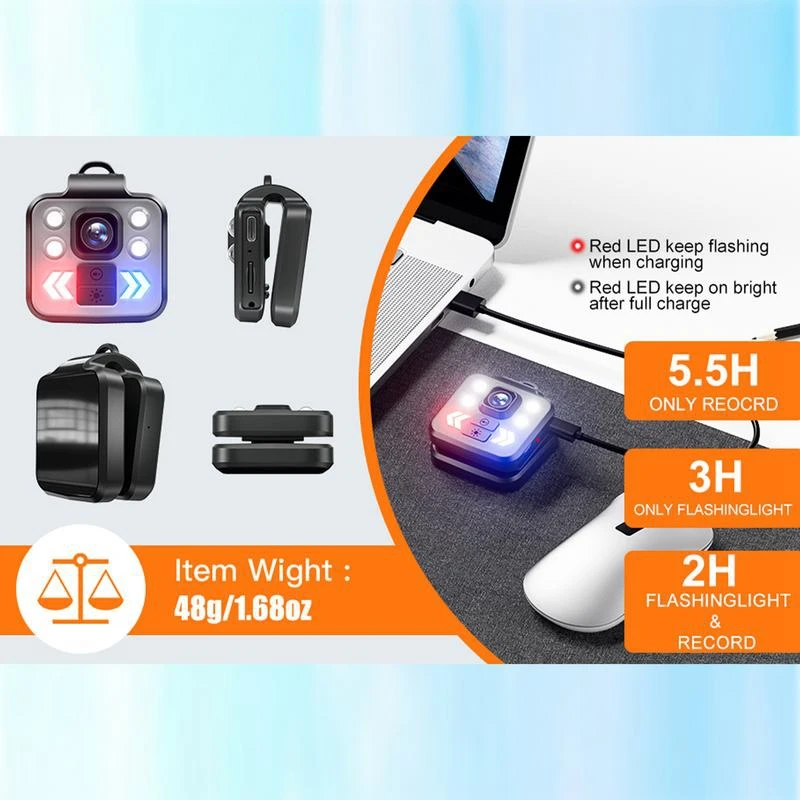 Портативная камера, видеорегистратор, Спортивная камера ночного видения 1080P HD, рекордер для домашней и уличной камеры видеонаблюдения