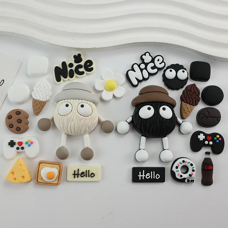 MINISO Cute Cartoon Japanese Anime Large Coal Ball Brother Cave Shoes Detachable Buckle Charm Shoe Accessories DIY Shoe Flowers