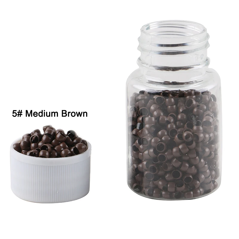 HARMONY 7000pcs 7 Colors Choice 4.0x2.7x2.5mm Copper Micro Nano Rings Beads for Nano Tip Hair Extensions