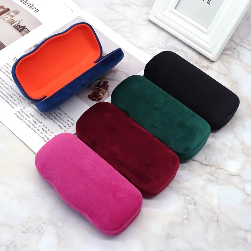 

Portable Velvet Glasses Case Large Frame Sunglasses Case Frame Anti-pressure Glasses Cases Myopia Reading Eyeglasses Storage