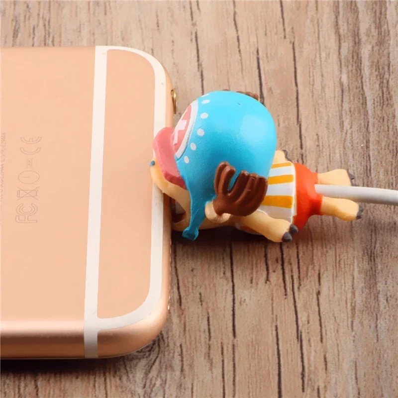 One Piece Cute Cable Bite Protector for Iphone Usb Cable Organizer Winder Charger  Qiaoba Luffy Zoro Protector Toy Children Gift