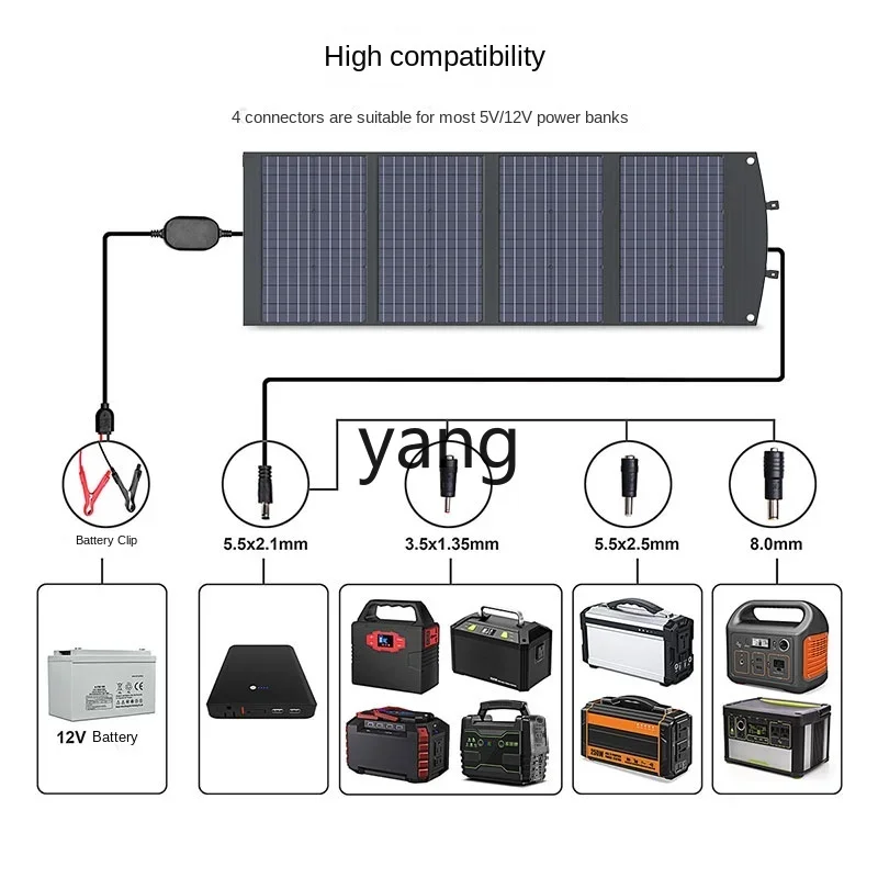 ألواح طاقة شمسية قابلة للطي I m ، توليد طاقة شمسية أحادية البلورية RV ، شحن W ، 12V ، 24V