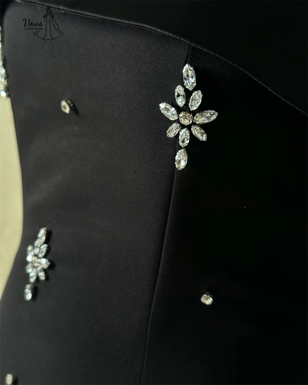 Vows Elegant Party Dresses for Wedding Woman Ceremony Dress Custom Made Satin Cloth Candle Rhinestone Ball Gown Dress Prom 2025