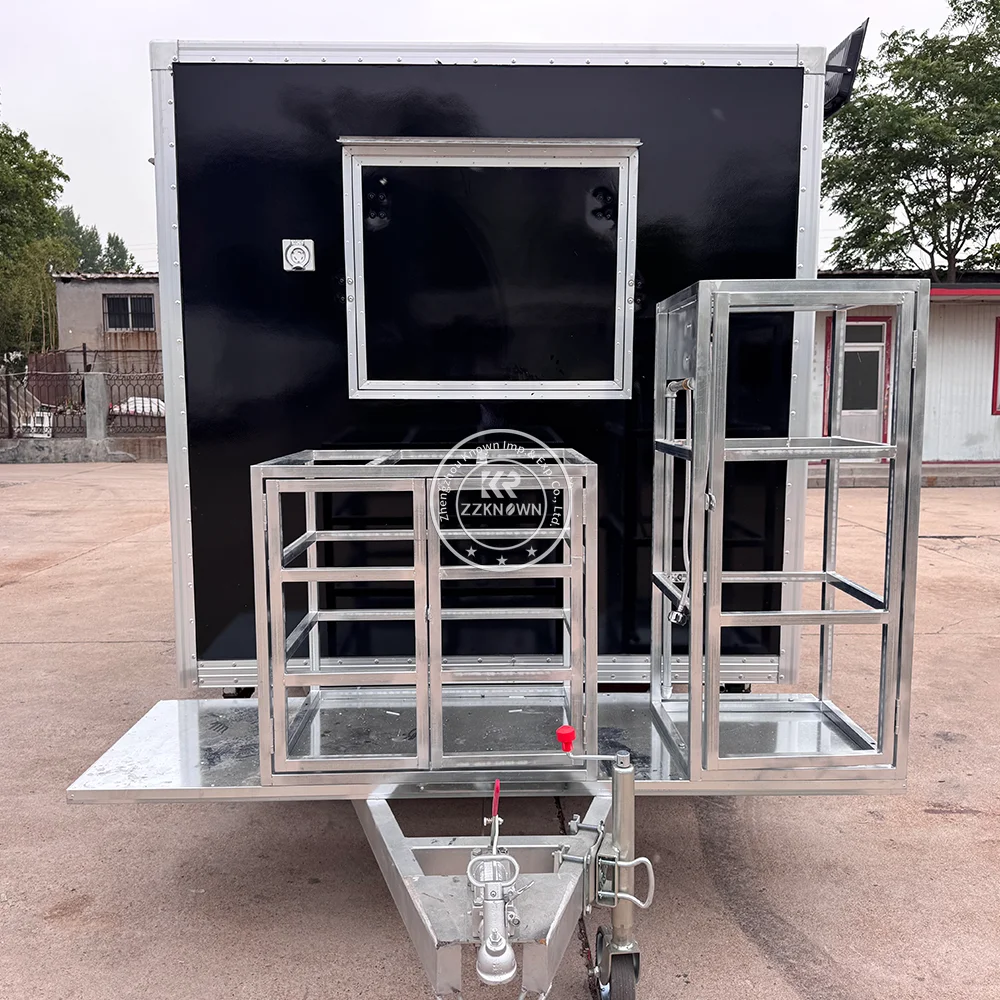 

Mobile Kitchen Coffee Kiosk BBQ Snack Cart Street Food Trailer Fully Equipped Concession Food Truck With Full Kitchen