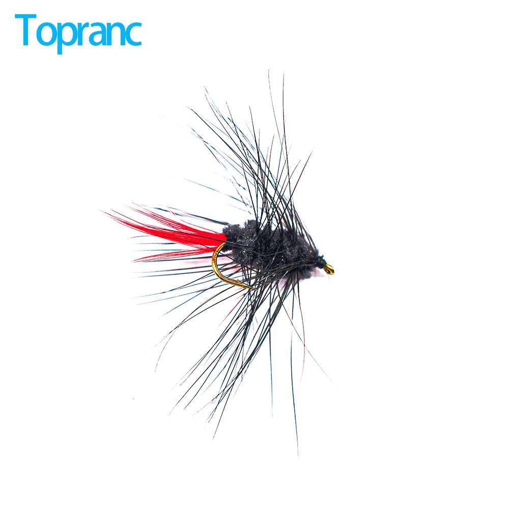 12PCS Bugger Red Tail Fishing Fly Baits Lures Mayfly Dry Fly Trout Fishing Flies Hooks Artificial Insect Lure