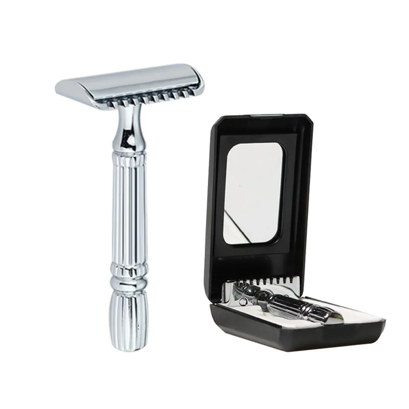 Beisun Bss11  Copper Zinc Alloy With Mirror, An Old Manual  With A Stainless Steel Razor Male Sucking Device Free Shipping