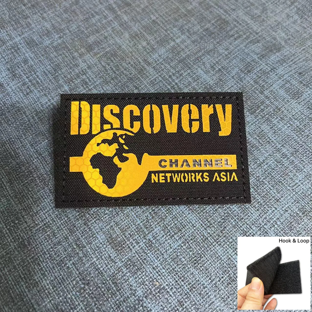 Желтая светоотражающая нашивка Discovery Channel, тактический нейлоновый значок для приключений на открытом воздухе