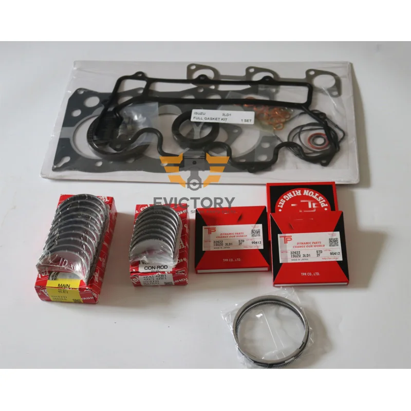 For Isuzu overhaul kit 3LD1 overhaul gasket kit Piston Ring Engine Bearing