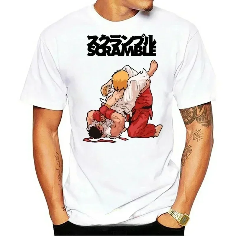 Tops Ropa Hombre Scramble T-Shirt D Summer Short Sleeve Jiu-Jitsu Counterculture  No Gi Grappling Casual Cloth for Men