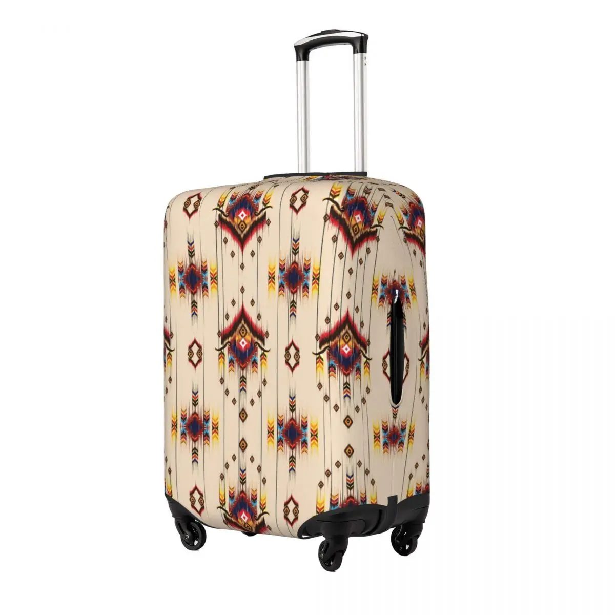 

Ikat Pattern Embroidery Abstract For Design Suitcase Cover Protection Elastic Trip Luggage Protector Covers for 18-32 Inch
