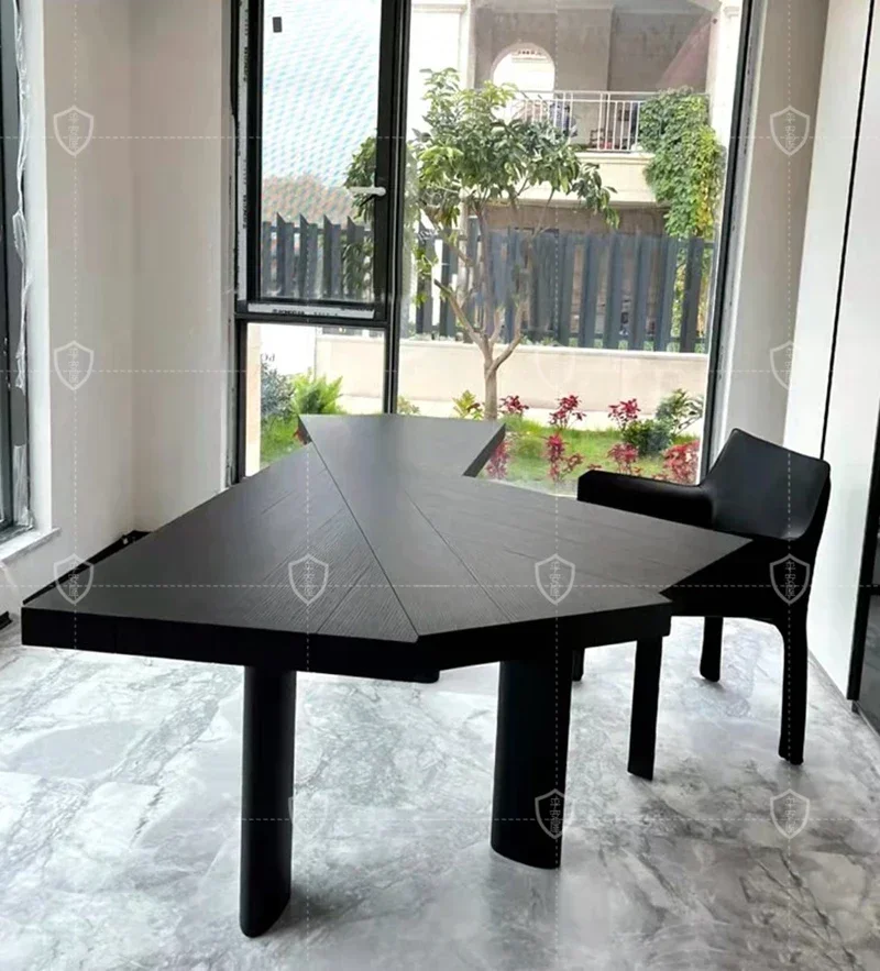 A Italian desk simple modern solid wood  writing  large apartment   fan