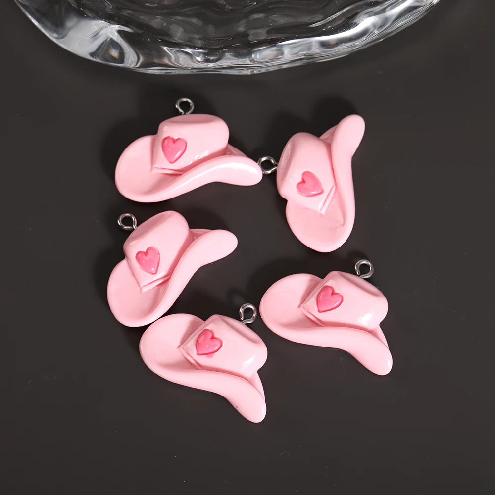 10 Stück Harz Poker Karte herzförmige Hut Charms für Schmuckherstellung Zubehör DIY Ohrringe Halskette Schlüsselanhänger – Detail 2
