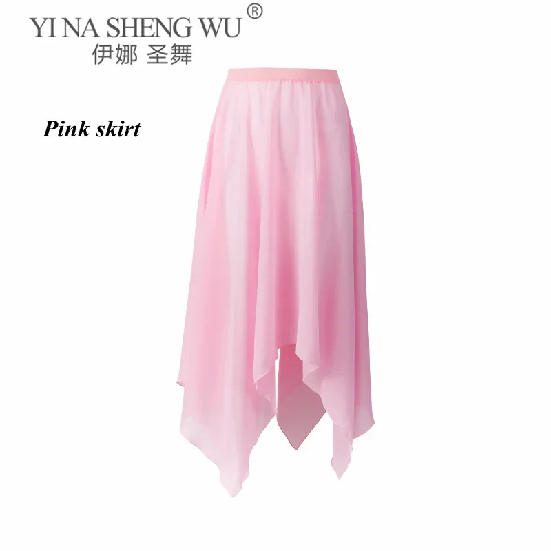 Vrouwen Dans Turnpakje Ballet Geplooide V-hals Bodysuit Onregelmatige Mesh Rok Tiener Training Gymnastiek Schaatsen Pak Ballert Dancewear