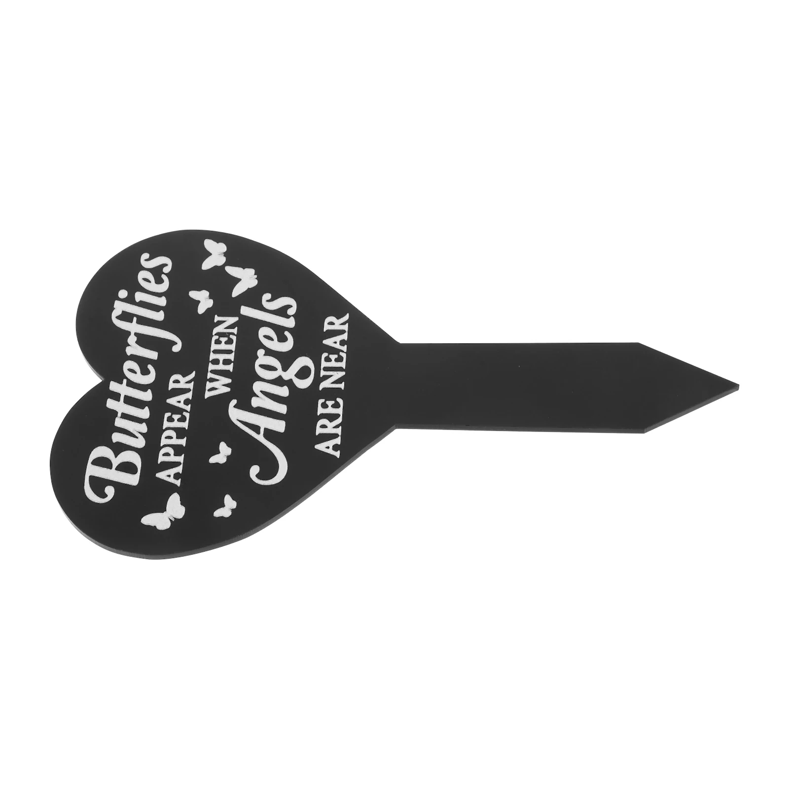 

Cemetery Marking Plaque Deceased Inserted Decor Courtyard Memorial Stake Outdoor Heart Shaped Acrylic Signs