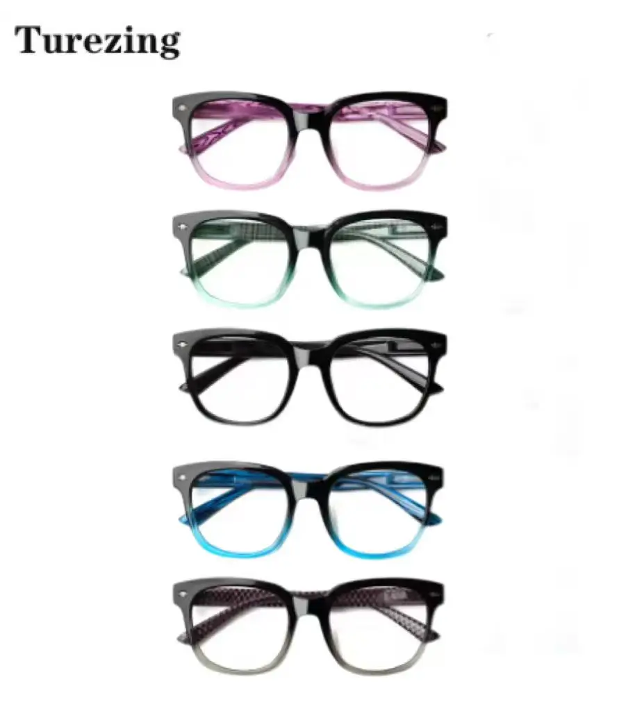 Turezing 5 Pack Reading Glasses Man Woman High Quality Spring Hinge Presbyopic Eyeglasses Unisex 1.0 1.5 2.0 2.5  6