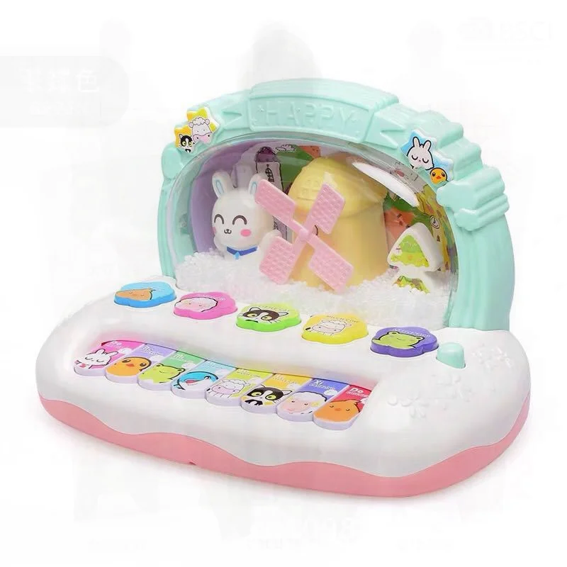 ของเล่นเปียโนจิ๋ว Jiazhi Snowflake Puzzle สำหรับเด็ก ของเล่นเสริมพัฒนาการเด็กเล็ก เด็กชาย เด็กหญิง คีย์บอร์ดพลาสติก เครื่องดนตรีอิเล็กทรอนิกส์