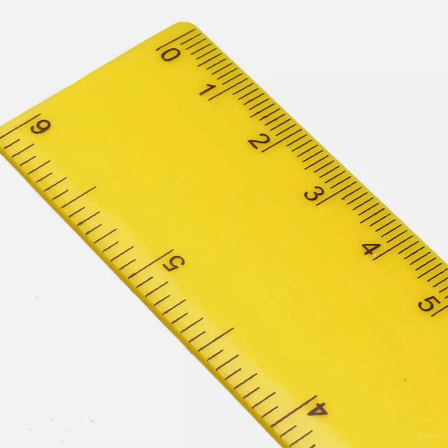 15cm Dual Scale Straight Ruler Yellow Plastic Ruler Drawing Tool Desk Accessories Student Measurement Tools School Supplies