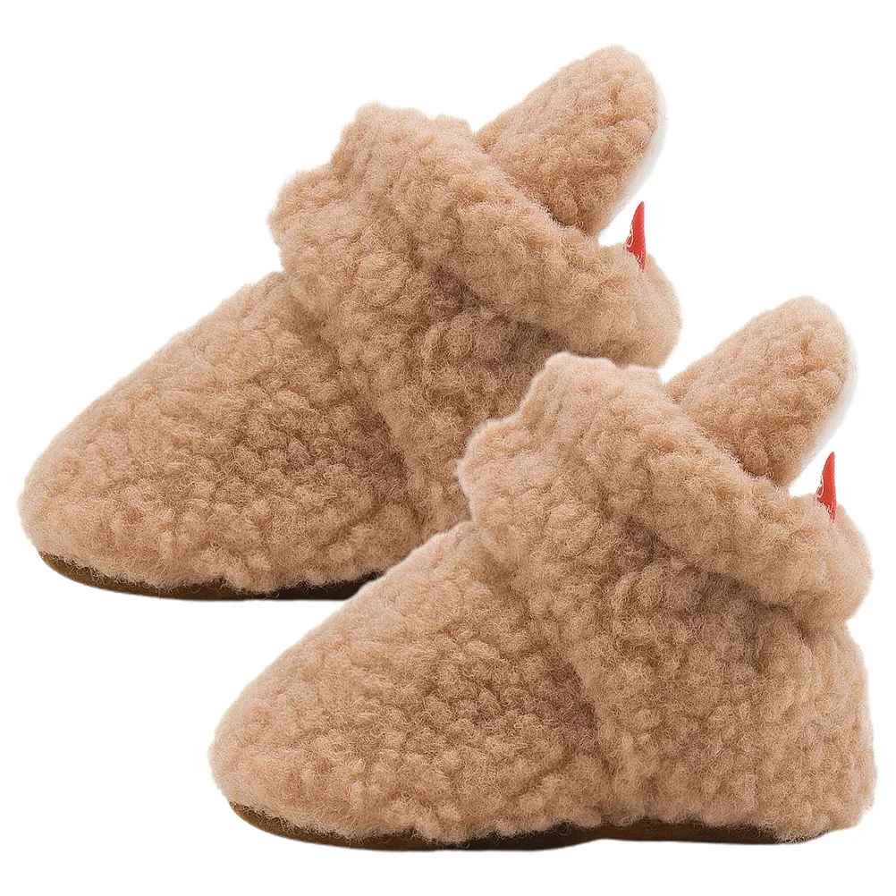 1 Pasang Sepatu Bayi Sepatu Bayi Baru Lahir Sol Lembut Anti Selip Katun Hangat Musim Dingin Tebal Sepatu Hangat Musim Dingin Bayi Baru Lahir