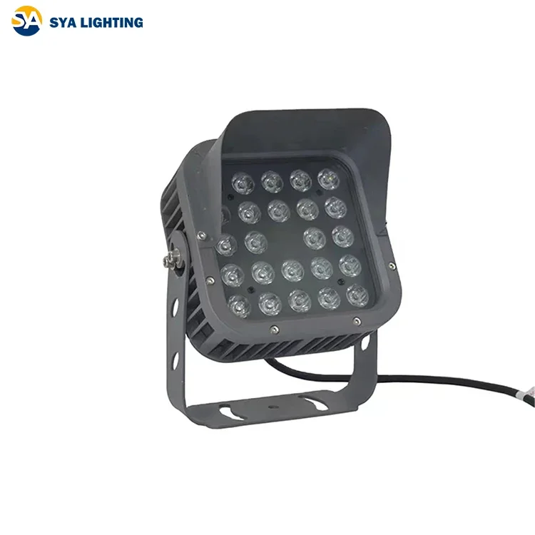 SYA-607 Outdoor Dmx Garden Projector Round Rgb Led Floodlight Landscape Flood Spotlight Led Flood Light
