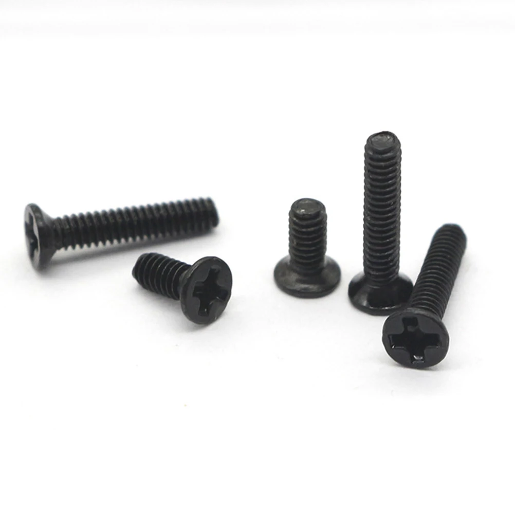 

Screw Box Set Small Flat Head Screws Assortment Mini Machine Screw Kit Transparent Storage Case DIY Repair Carbon
