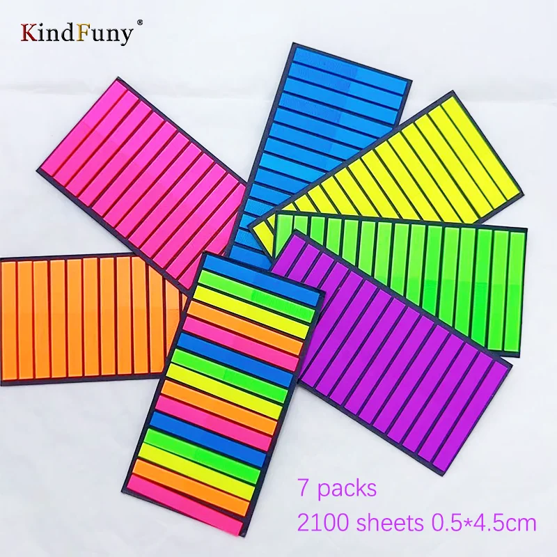 KindFuny 300 Sheets Transparent Sticky Notes Self-Adhesive BookMarkers Annotation Reading Book Clear Tab Kawaii Cute