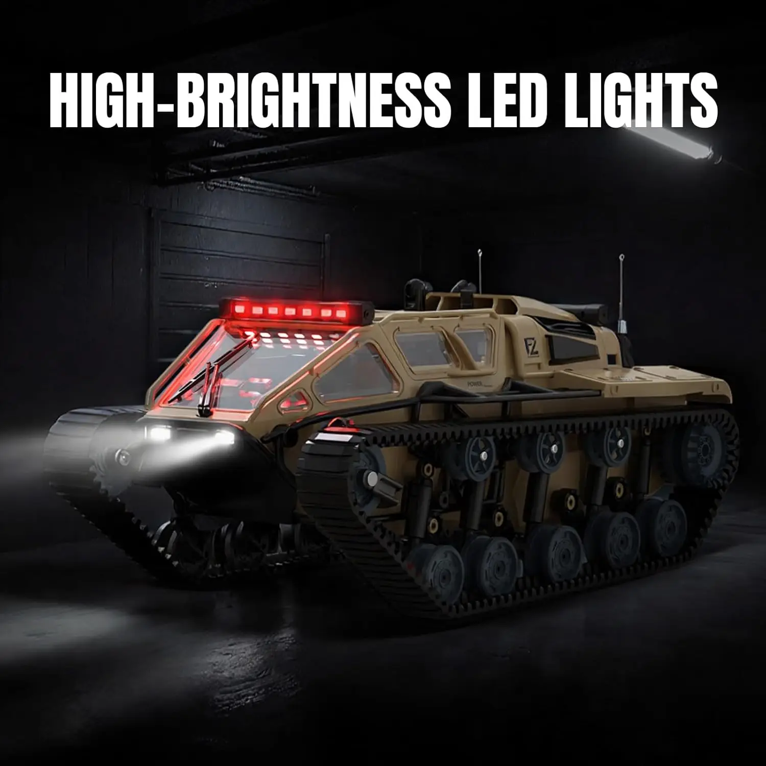 1:16 RC Tank Remote Control Tank Off-Road RC Truck 4WD RC Crawler 360°Rotating Drifting Car with  Batteries