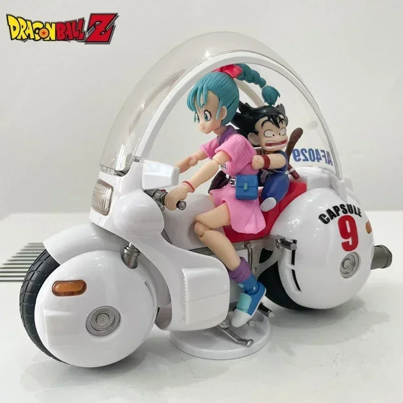 

Kawaii Dragon Ball Z 14cm Anime Figure Bulma Son Goku Capsule Locomotive Model Dolls Room Decor Collectible Kids Children Gift