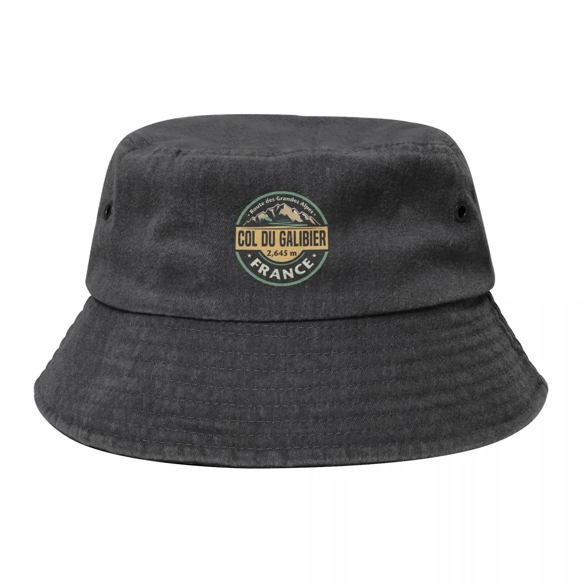 

Col du Galibier, Route des Grandes Alpes Bucket Hat Hat Man Luxury Designer Hat Sports Cap Golf Men Women's