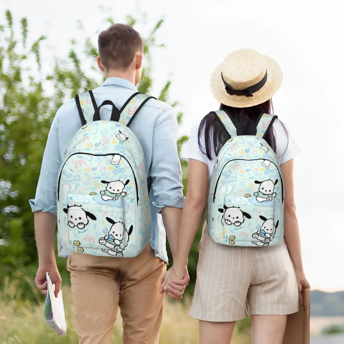 Pochacco Bedrukt Lichtgewicht Casual Schooltas Voor School, Outdoor, Winkelen, Kantoor 15in 17in