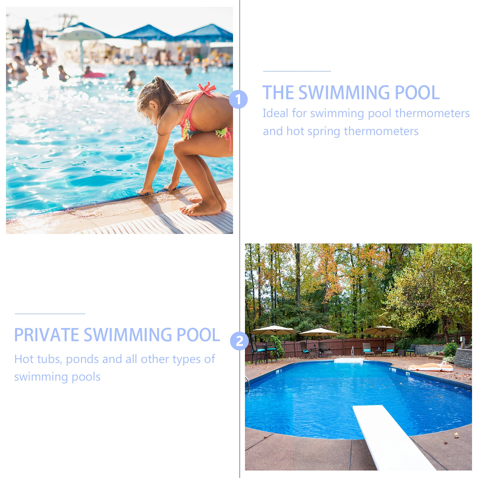 

Water Thermometer Pool Temperature Plastic Floating Baby Waterproof Thermometers Bath