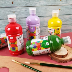500ml Gouache Paint 24 Colors Washable White Watercolor Creative Extrusion Type Children's Finger Painting Special Art Supplies