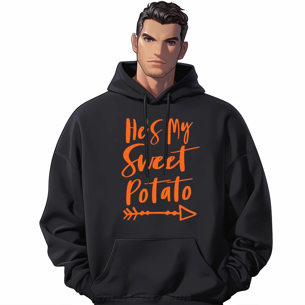 He s My Sweet Potato Halloween Thanksgiving Matching Couple Funny Shirt Men's Clothing New Years Eve