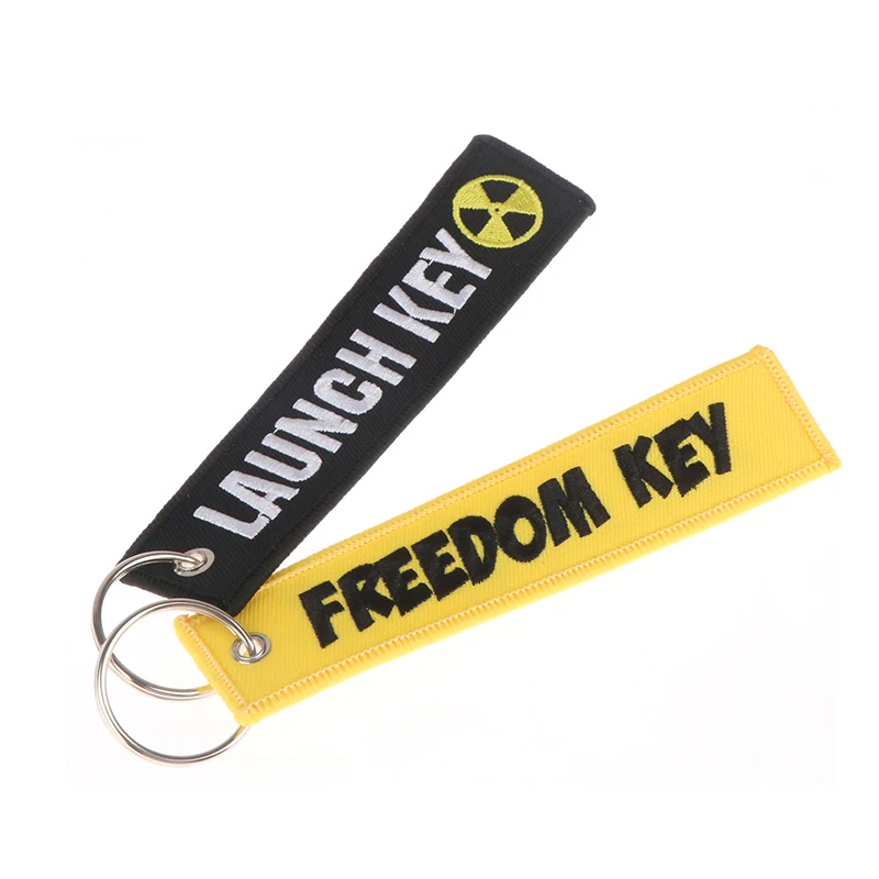 1pcs New Key Tag Bijoux Keychain For Motorcycles The Key To Happiness Key Fobs Key Ring Chaveiro Remove Before Flight Brand Tag