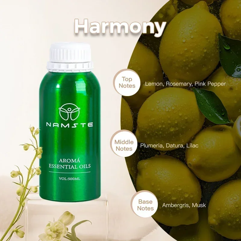 NAMASTE 500ml luxe Essentiële Oliën Puur Natuurlijk voor Diffuser luchtbevochtiger Aromatherapie Jasmijn Orchidee Aroma Olie parfum spray